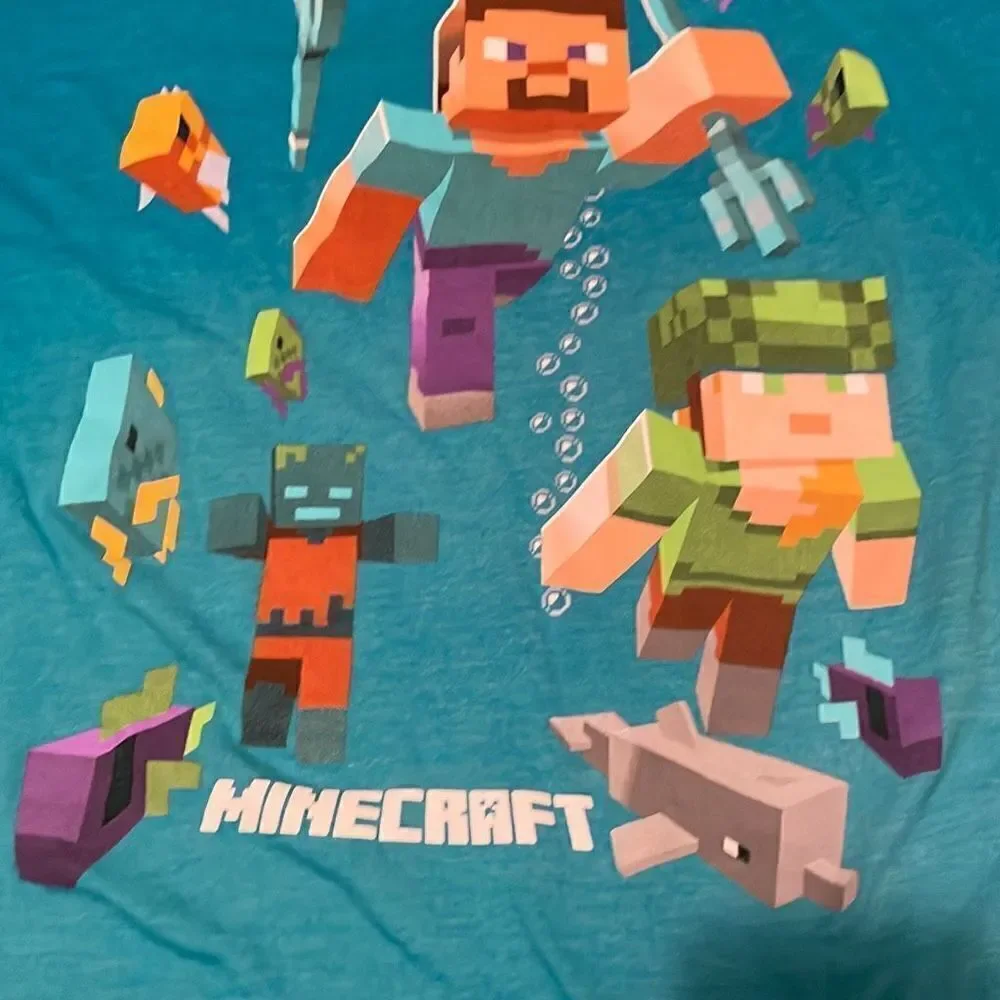 EUC Bundle of 2 Minecraft Tees - Long Sleeve and Short Sleeve - XL